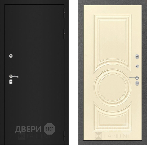 Входная металлическая Дверь Лабиринт (LABIRINT) Classic шагрень черная 23 Шампань в Наро-Фоминске