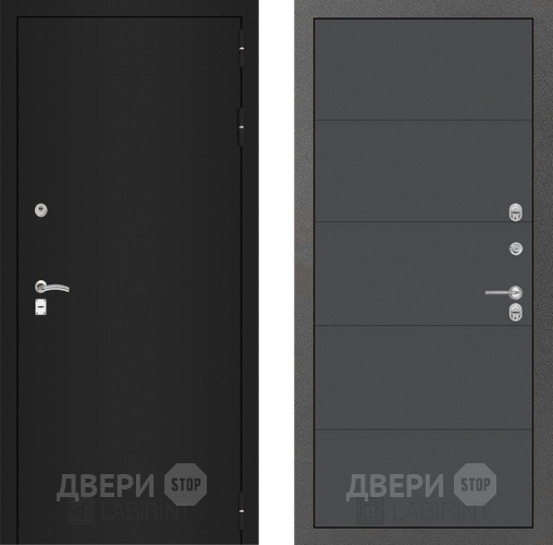 Входная металлическая Дверь Лабиринт (LABIRINT) Classic шагрень черная 13 Графит софт в Наро-Фоминске