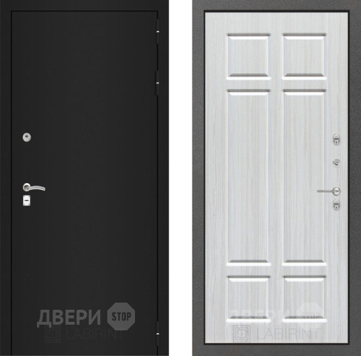 Входная металлическая Дверь Лабиринт (LABIRINT) Classic шагрень черная 08 Кристалл вуд в Наро-Фоминске