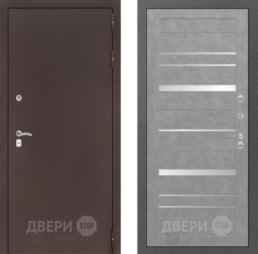 Дверь Лабиринт (LABIRINT) Classic антик медь 20 Бетон светлый в Наро-Фоминске