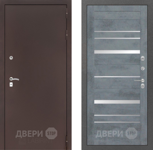 Дверь Лабиринт (LABIRINT) Classic антик медь 20 Бетон темный в Наро-Фоминске