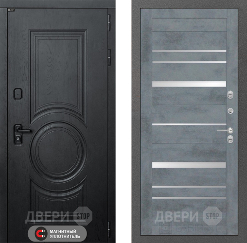 Входная металлическая Дверь Лабиринт (LABIRINT) Гранд 20 Бетон темный в Наро-Фоминске