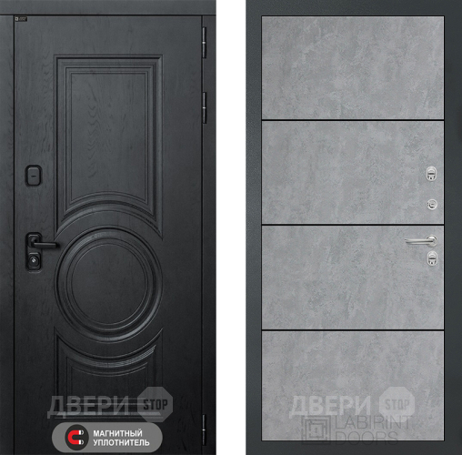 Входная металлическая Дверь Лабиринт (LABIRINT) Гранд 25 Бетон светлый в Наро-Фоминске