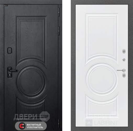 Входная металлическая Дверь Лабиринт (LABIRINT) Гранд 23 Белый софт в Наро-Фоминске