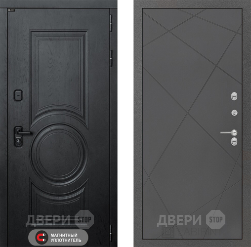 Входная металлическая Дверь Лабиринт (LABIRINT) Гранд 24 Графит софт в Наро-Фоминске