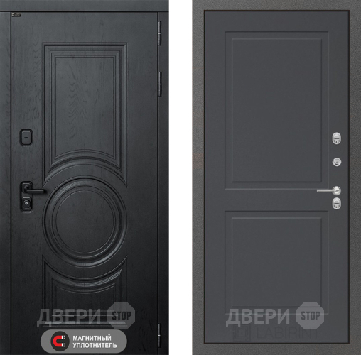 Входная металлическая Дверь Лабиринт (LABIRINT) Гранд 11 Графит софт в Наро-Фоминске