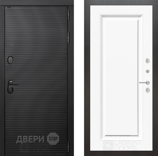 Входная металлическая Дверь Лабиринт (LABIRINT) Вулкано 27 Белый (RAL-9003) в Наро-Фоминске