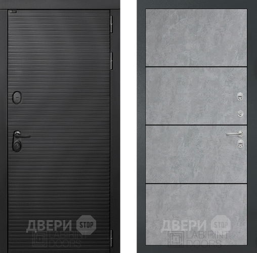 Входная металлическая Дверь Лабиринт (LABIRINT) Вулкано 25 Бетон светлый в Наро-Фоминске