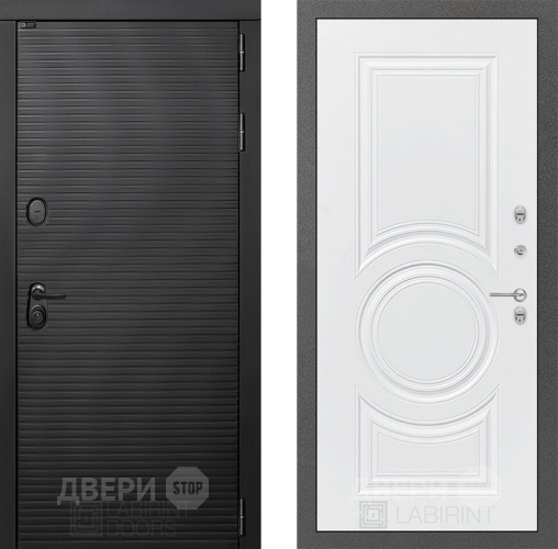 Входная металлическая Дверь Лабиринт (LABIRINT) Вулкано 23 Белый софт в Наро-Фоминске
