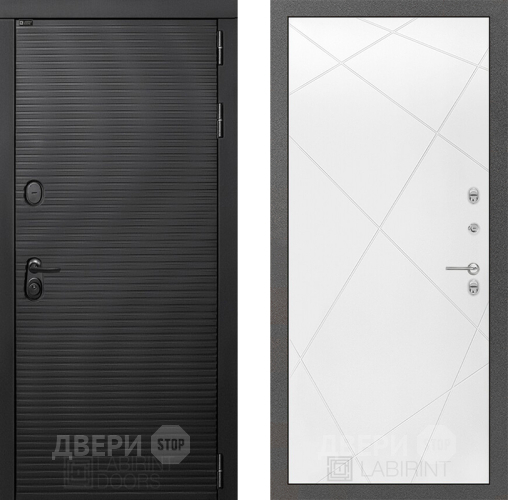 Входная металлическая Дверь Лабиринт (LABIRINT) Вулкано 24 Белый софт в Наро-Фоминске