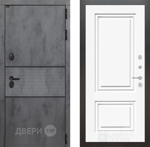 Входная металлическая Дверь Лабиринт (LABIRINT) Инфинити 26 Белый (RAL-9003) в Наро-Фоминске