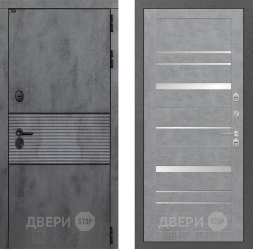 Входная металлическая Дверь Лабиринт (LABIRINT) Инфинити 20 Бетон светлый в Наро-Фоминске