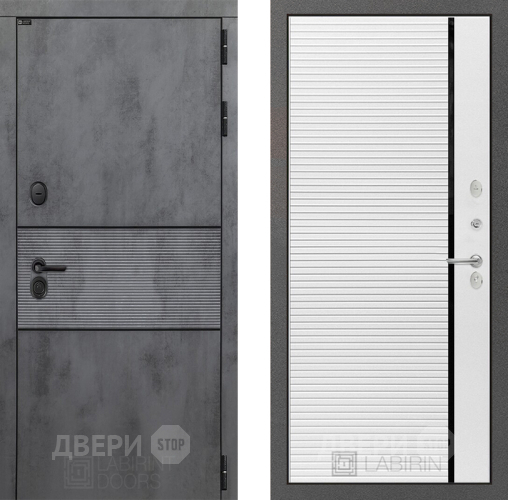 Входная металлическая Дверь Лабиринт (LABIRINT) Инфинити 22 Белый софт в Наро-Фоминске