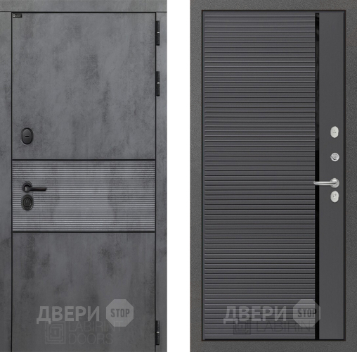 Входная металлическая Дверь Лабиринт (LABIRINT) Инфинити 22 Графит софт в Наро-Фоминске