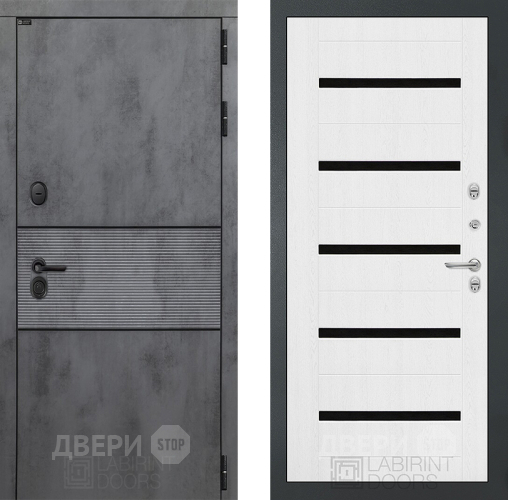 Входная металлическая Дверь Лабиринт (LABIRINT) Инфинити 01 Белое дерево в Наро-Фоминске