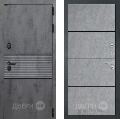 Входная металлическая Дверь Лабиринт (LABIRINT) Инфинити 25 Бетон светлый в Наро-Фоминске