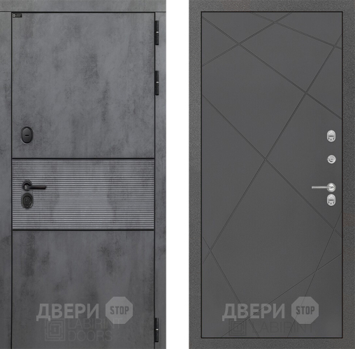 Входная металлическая Дверь Лабиринт (LABIRINT) Инфинити 24 Графит софт в Наро-Фоминске