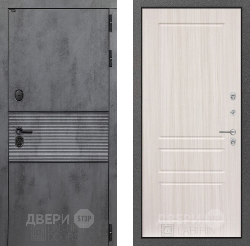 Входная металлическая Дверь Лабиринт (LABIRINT) Инфинити 03 Сандал белый в Наро-Фоминске