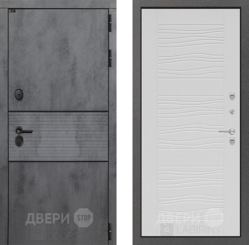 Входная металлическая Дверь Лабиринт (LABIRINT) Инфинити 06 Белое дерево в Наро-Фоминске