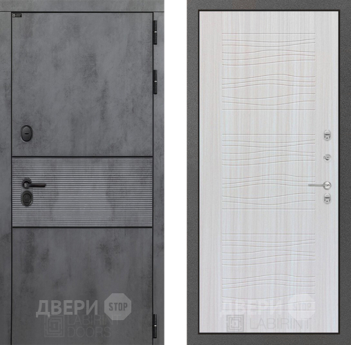 Входная металлическая Дверь Лабиринт (LABIRINT) Инфинити 06 Сандал белый в Наро-Фоминске
