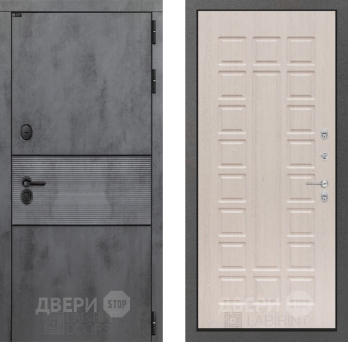 Входная металлическая Дверь Лабиринт (LABIRINT) Инфинити 04 Беленый дуб в Наро-Фоминске