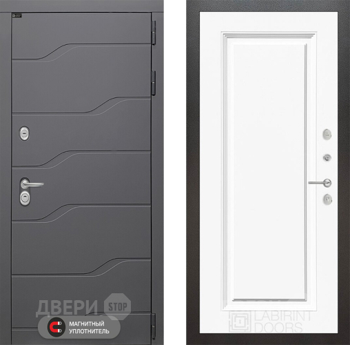 Дверь Лабиринт (LABIRINT) Ривер 27 Белый (RAL-9003) в Наро-Фоминске