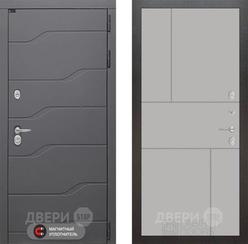 Входная металлическая Дверь Лабиринт (LABIRINT) Ривер 21 Грей софт в Наро-Фоминске