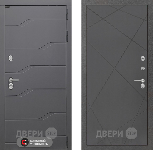 Входная металлическая Дверь Лабиринт (LABIRINT) Ривер 24 Графит софт в Наро-Фоминске
