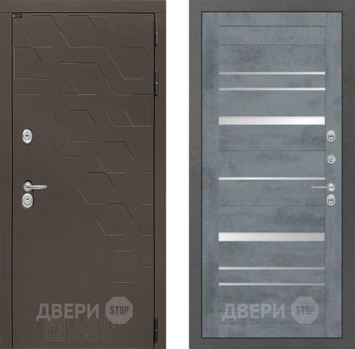 Дверь Лабиринт (LABIRINT) Смоки 20 Бетон темный в Наро-Фоминске