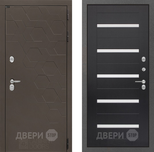Входная металлическая Дверь Лабиринт (LABIRINT) Смоки 01 Венге в Наро-Фоминске
