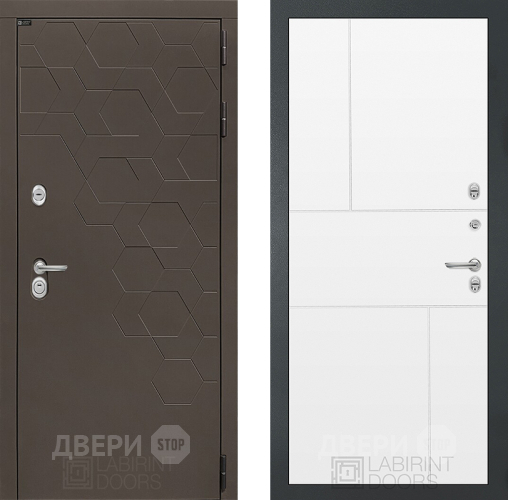 Дверь Лабиринт (LABIRINT) Смоки 21 Белый софт в Наро-Фоминске