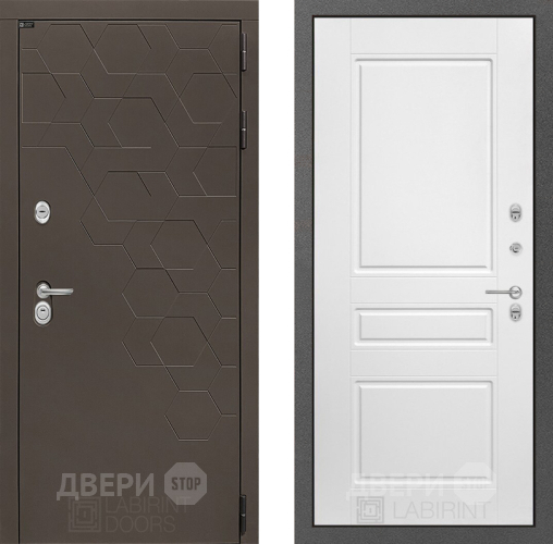 Дверь Лабиринт (LABIRINT) Смоки 03 Белый софт в Наро-Фоминске