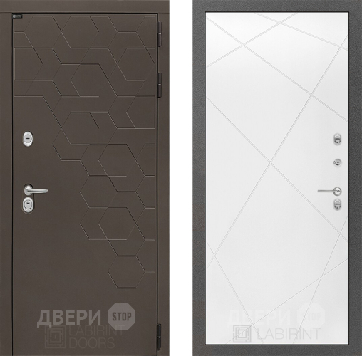 Дверь Лабиринт (LABIRINT) Смоки 24 Белый софт в Наро-Фоминске