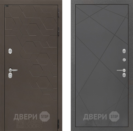Входная металлическая Дверь Лабиринт (LABIRINT) Смоки 24 Графит софт в Наро-Фоминске