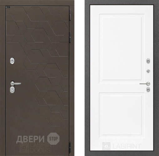Дверь Лабиринт (LABIRINT) Смоки 11 Белый софт в Наро-Фоминске