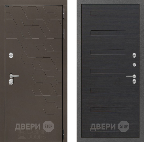 Входная металлическая Дверь Лабиринт (LABIRINT) Смоки 14 Эковенге поперечный в Наро-Фоминске
