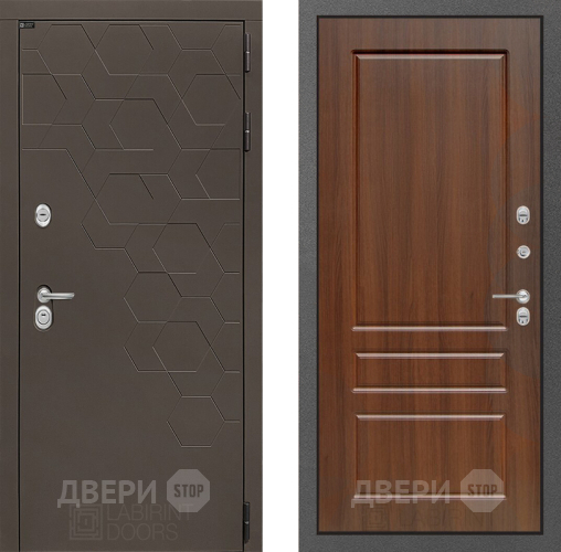 Входная металлическая Дверь Лабиринт (LABIRINT) Смоки 03 Орех бренди в Наро-Фоминске