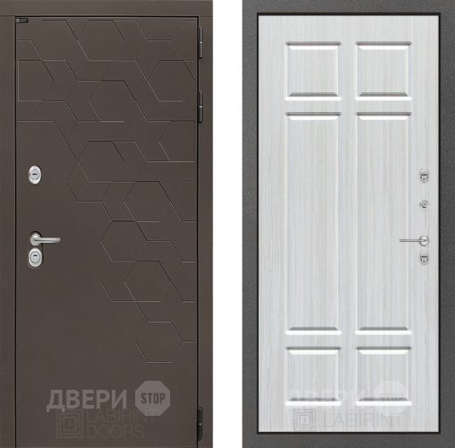 Входная металлическая Дверь Лабиринт (LABIRINT) Смоки 08 Кристалл вуд в Наро-Фоминске