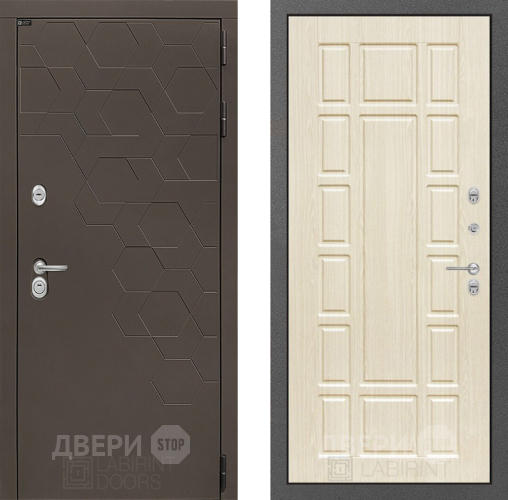 Входная металлическая Дверь Лабиринт (LABIRINT) Смоки 12 Беленый дуб в Наро-Фоминске