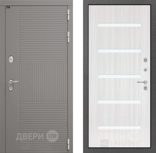 Входная металлическая Дверь Лабиринт (LABIRINT) Формо 01 Сандал белый в Наро-Фоминске