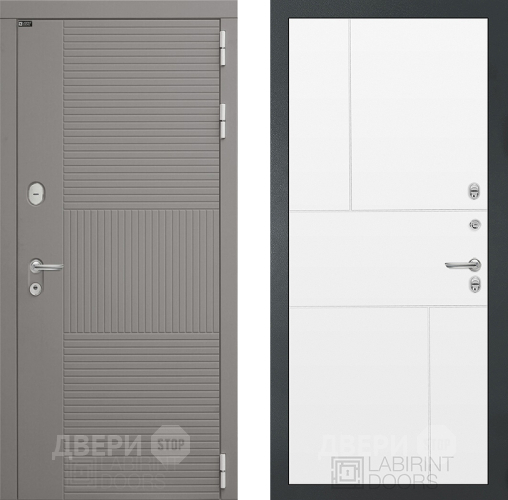 Входная металлическая Дверь Лабиринт (LABIRINT) Формо 21 Белый софт в Наро-Фоминске