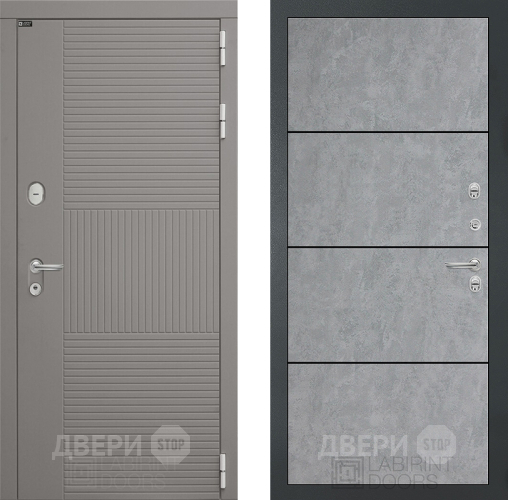 Входная металлическая Дверь Лабиринт (LABIRINT) Формо 25 Бетон светлый в Наро-Фоминске