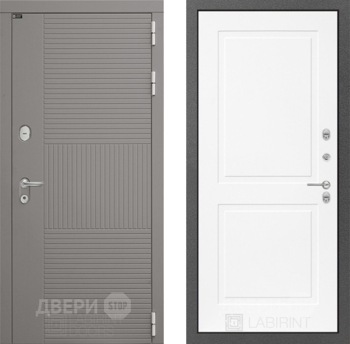 Входная металлическая Дверь Лабиринт (LABIRINT) Формо 11 Белый софт в Наро-Фоминске