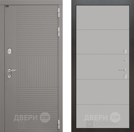 Входная металлическая Дверь Лабиринт (LABIRINT) Формо 13 Грей софт в Наро-Фоминске