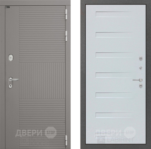 Входная металлическая Дверь Лабиринт (LABIRINT) Формо 14 Дуб кантри белый горизонтальный в Наро-Фоминске