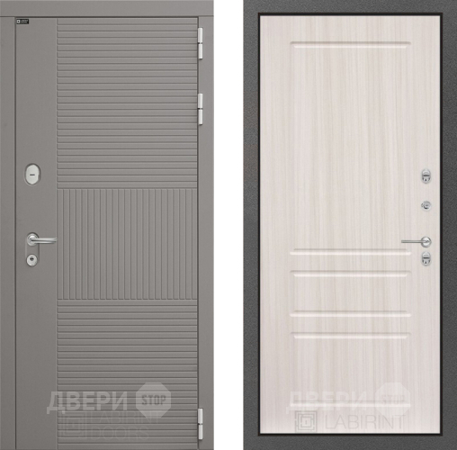 Входная металлическая Дверь Лабиринт (LABIRINT) Формо 03 Сандал белый в Наро-Фоминске