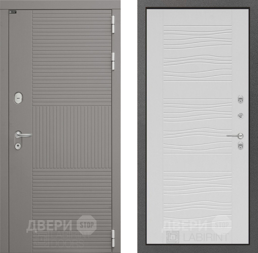 Входная металлическая Дверь Лабиринт (LABIRINT) Формо 06 Белое дерево в Наро-Фоминске