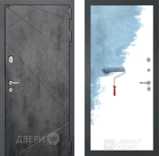 Входная металлическая Дверь Лабиринт (LABIRINT) Лофт 28 Под покраску в Наро-Фоминске