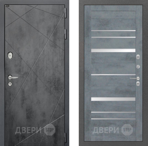 Входная металлическая Дверь Лабиринт (LABIRINT) Лофт 20 Бетон темный в Наро-Фоминске