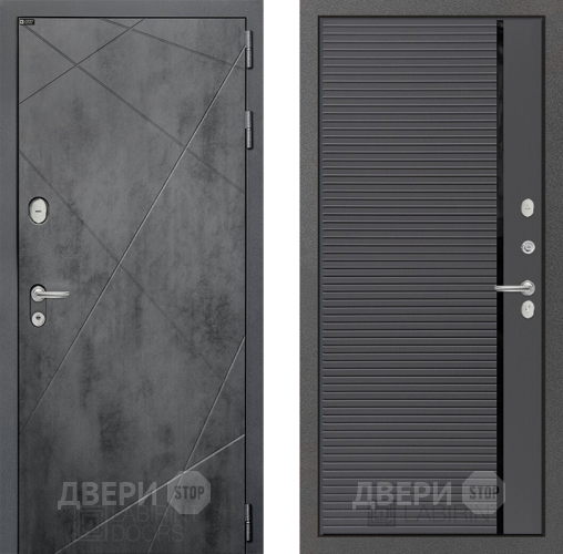 Входная металлическая Дверь Лабиринт (LABIRINT) Лофт 22 Графит софт в Наро-Фоминске